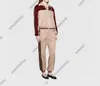 21SS Spring Designer Tracksuit Mens Letter Print Tracksuits Luxury Womens Zipper Stripe Rtracksuits Running Suits Patchwork Pants 306J