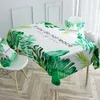 green linen tablecloth