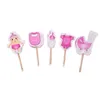 20 Pz / lotto Baby Shower Toppers Cupcake BabyShower Boy Girl Battesimo Bambini Compleanno Bomboniere Decorazioni per torte Forniture Y200618