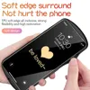 Mobiltelefonfodral Fashion Love Heart Makeup Mirror Telefonfodral för iPhone 12 13 15 14 Pro Max X XR XS 7 8 Plus Luxury Tempered Glass Hard Back Cover Ofab