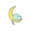 Koreanische niedliche Cartoon-Kätzchen-Mondbrosche Email Drop-Öl-Sternkatze-Pin-Anti-Licht-Schnalle