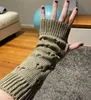 New Warmer Winter Women Gloves Stylish Hand Girl Arm Crochet Knitting Hollow Heart Mitten Warm Fingerless Gloves GC735