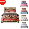 Nordic Bohemian Style Bedding Set 150 × 200 240x220 Duvet Quilt Cover Fronhas 3 peças Microfiber Quarto All-temporada disponível 210317