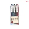 Gel Długopisy 5 sztuk Retro 0.5mm Cienki punkt Szybki Suszenie Neutralny Marker Clip Pen School DXAB