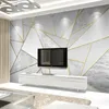モダンなシンプルな3 d幾何学的な大理石の壁紙ゴールデン線写真壁の壁画リビングルームの寝室の背景壁絵画3Dフレスコ