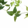 Decorative Flowers & Wreaths 34.6in Artificial Green Plants Magnolia Leaf Hanging Ivy Leaves Fake Vine Desktop Pot Home Garden Wall Party De