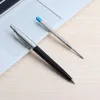 10 stks Ballpoint Pen Set Commerciële Metalen Bal Pennen voor School Office Briefpapier Gift Pen Zwart Blauwe Inkt Ballpoint Student