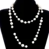 Collana di gioielli di design di lusso Collana di perle naturali per donna Catena lunga di maglione Accessori di gioielli di moda eleganti243s5078741
