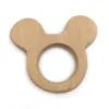 1PC Baby Teether Animal Wood Rings Unicorn Camera Hedgehog Food Grade Wooden Teether Nursing Pendant Teething Toys 548 S2