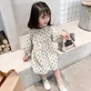 2022 Nuovo arrivo cuore stampato collare della bambola moda abiti da principessa per le ragazze 2-6 anni carino bambini sciolto cotone vestito casuale Q0716