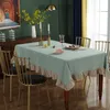 Tischtuch Wortzählung Baumwollgewebe waschbare Tischdecke für Hochzeitsfeier Essningbankett Dekoration Luxuriou Cover