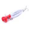 Hengjia 60 stks Groothandel Big Popper Fishing Lure 13cm / 43g Zoutwateraas Pesca Haken Bionische Vis Bait Bass Vissen Aas