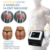 Senaste luftkylning 5 Handtag Hi-Emt Slimming viktminskning maskin Elektromagnetisk muskelstimulering Fett brinnande kropp formning skönhetsutrustning
