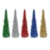 1.2m rétractable pliant arbre de Noël options multicolores d'arbre de noël peluche arbre de noël décoration de fête créative