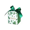 SEN-afdeling Groene Creatieve Square Candy Box Bruiloft Gunst Chocolade Feestartikelen Kerstcadeau Baby Shower 2111108