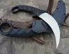 Tiger Karambit Kniv VG-1 satinblad KRA * TON + Grancy Handle Fixed Blades Claw Knives med ABS K-mantel
