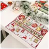 Napperons tricotés de Noël Dîner festif Rectangle Tapis de table Accessoires pour la maison Cuisine Café Thé Décorations de fête DH9999
