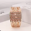 Reloj de pulsera de cuarzo informal a la moda para mujer, pulsera elegante de lujo para mujer, relojes con cinturón dorado, regalo para mujer, reloj de mujer 210310