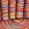 Table Mats & Pads Braided Colorful Round Place For Kitchen Dining Runner Heat Insulation Non-Slip Washable Fall Placemats Set Of 6Mats