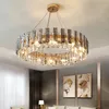 Lekki luksusowy kryształowy żyrandol post-nowoczesny prosta atmosfera salon Lampa jadalna High-end netto czerwone lampy AC90-260V