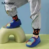 Bambini Pantofole Ragazzi Casa da interno Autunno Autunno Inverno Bambini carino Dinosauro Anti Skid Morbido Confortevole Wrap Tacco Camera da letto Scarpe da terra 211119