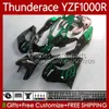 Karosserie-Kit für Yamaha Thunderace YZF 1000 R 1000R YZF1000R 96-07 87No.125 YZF-1000R Grüne Flammen 96 03 04 05 06 07 YZF1000-R 1996 1997 1998 1999 2000 2001 2002 2007 Verkleidung