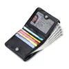 Men's Small Wallet Leather Short Ultra-thin Retro Vertical Pocket Card Holder PL-9180233G