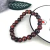 Fili di perline Bracciale occhio di tigre rosso Pietra naturale Chakra Yoga Corda elastica Bracciale sportivo Accessori moda Uomo Donna Gioielli Inte22