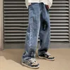 Cross for Mens Jean Homme luźne proste chromowane moto spodni tatusdy dżinsy pant w trudnej sytuacji m-2xl246j