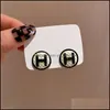 Stud Earrings Jewelry Simple Fashion Letter Rhinestones 2022 Korean Style Brincos Wholesale Drop Delivery 2021 Dafwe