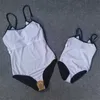 Föräldrars badkläder mor dotter badkläder kvinnor bandage baddräkt beachwear badande tecknad film bikini set för flicka och mor 210722