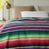 Beach Blanket Beach Towel Tassels Throw Rug Mexican Style Blankets Picnic Handmade Striped Tablecloth