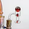 Terp Slurper Fumée Banger Bord Biseauté Quartz avec Perle Rubis Pilule Pour Verre Eau Bongs Plates-formes Pétrolières Conduites D'eau 785