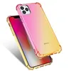 Wholesale Gradient Colors Anti Shock Airbag Clear Cases For iPhone 13 12 Pro Max XS 8 7Plus 6S Samsung S10 S9 Note 9