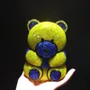 3D bonitos urso diamante noite saco de festa mulheres embreagem bolsa senhoras casamento cristais de casamento de prata azul amarelo