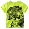 Baby Boys Koszulki Odzież 100% Bawełna Krótki Rękaw Dinozaurów Monster Cartoon Kids Undershirt Odzież 2 3 4 5 6 7 8 9 lat