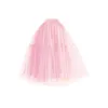 Skirts 5 Layers 80cm Candy Color Pleated Skirt Sexy Midi Tulle High Waist Full Lining Adult Tutu Korean Style Party CPA1091