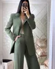 Femmes à la mode Veste Formelle Costumes V ec Cou Longue Manches De Bridal Pantalon Suit Mère de la mariée Fête Fête de la soirée Prom