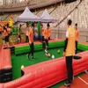 Attrayant jeu de balle de billard gonflable aire de jeux Table de billard de football gonflables boule de billard exploser terrain de football de snookers