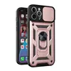 Shockproof Push The Window Armor Phone Cases For iPhone 13 12 11Pro Max 7 8 6S Plus XS XR SE2020 Metal Ring Bracket Cover