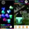 Luci a corda da 38 piedi con 12 lampadine RGB LED IP65 impermeabili con telecomando Vacanza nel patio del giardino ad energia solare bianca calda