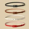 Lady Snoep Kleur Dunne Riem Legering Gesp Faux Lederen Taille Ketting Band Tailleband Zwart / Rood / Wit / Kameel / Koffie