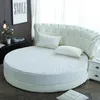 Winter Flannel Round Fitted Sheet Crystal Velvet Round Bed sheet Coral Fleece Padded Quilted Bed Skirt Mattress Topper