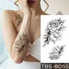 Autocollant de tatouage temporaire imperméable noir fleur sexy serpent Mandala Flash Tatoo henné Body Art transférable faux tatouage femme homme Y8977173
