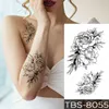 Wodoodporna tymczasowa naklejka na tatuaż czarny seksowny kwiat wąż mandala tatoo tatoo henna body Art przeniesienia fałszywa tatua