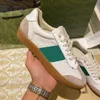 2021 Top Designer par löpare tränare sko kvinnor silke canvas casual sport skor sneaker mode män tumbled läder platt sneakers box stor storlek 35-46