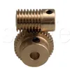 0.5 Modulus Brass Worm Gear Set with 5mm Hole 40 Teeth Turbine 6mm Screw Reducer