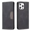 Étuis de téléphone portefeuille pour iPhone 14 13 12 11 Pro Max XR XS X 7 8 Plus double couleurs sensation de peau en cuir PU étui à rabat magnétique avec béquille avec emplacements pour cartes