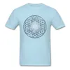 T-shirt di marca da uomo Mandala T-shirt Fiore della vita Geometria sacra Top Tees Cotton Graphic Tshirt Star Cluster Chic Clothes 210707