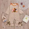 Spring And Autumn Baby Girl Polka ots Turkey Embroidery Long-sleeve Jumpsuit s 210528